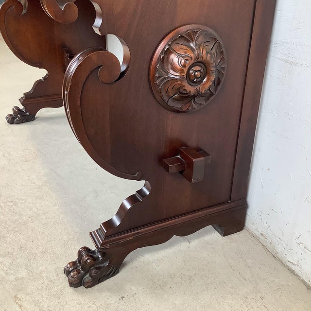 Late 19th-Century Neoclassical Revival Console or Desk With Paw Feet For Sale - Image 9 of 12