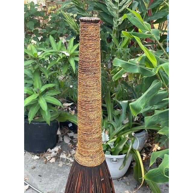 Super cool MCM tall 53 x 10" accent basket. You won't find this anywhere else! No breaks, scratches or missing pieces. If...