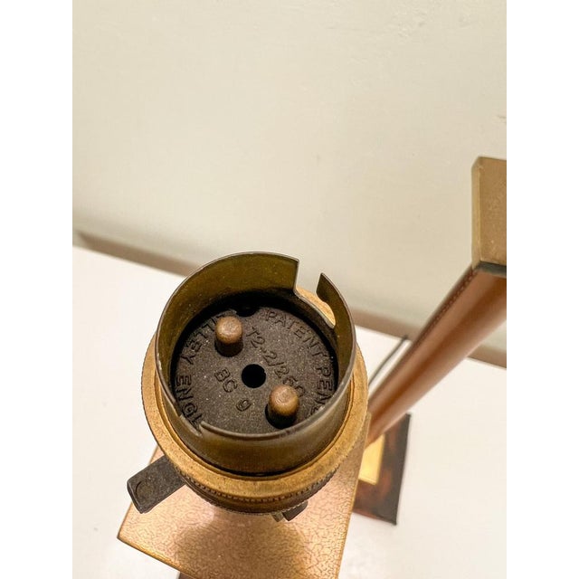 Leather and Bronze Table Lamps in the style of Jacques Adnet, 1950s, Set of 2 For Sale - Image 9 of 12