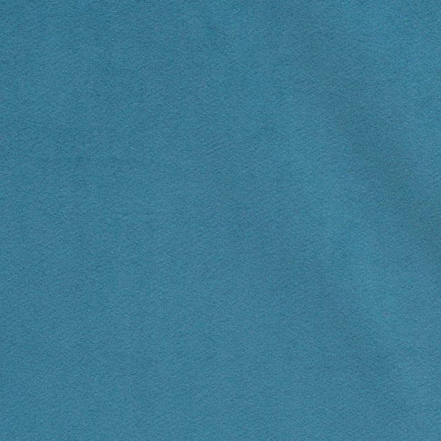 Contemporary Schumacher Empress Performance Velvet Fabric in Cadet For Sale - Image 3 of 3