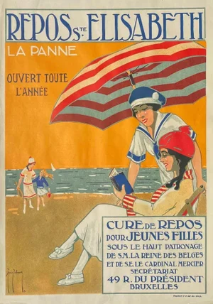 1980s Francis Delamare Repos Sainte Elisabeth (1920) Lithograph Poster
