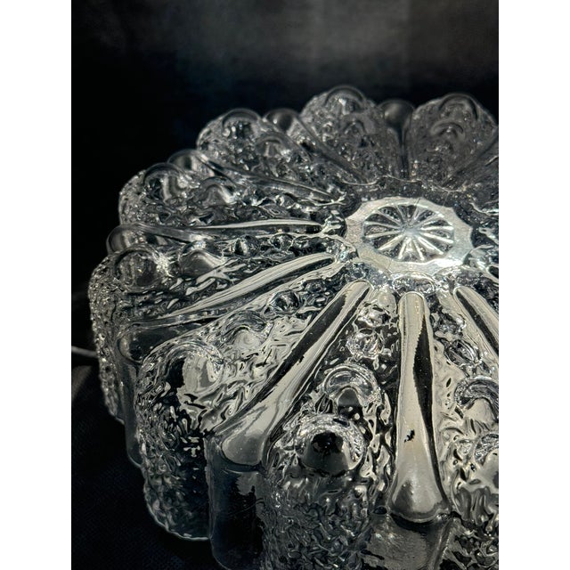 Vintage Textured Glass Flush Mount Ceiling Light, 1970s For Sale - Image 6 of 9