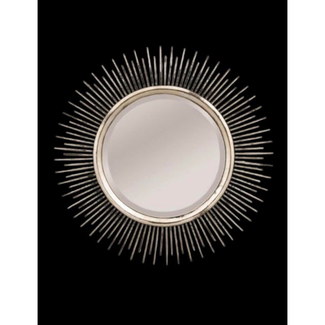Mid 20th century Extra Large Brutalist Sunburst Mirror For Sale - Image 9 of 11