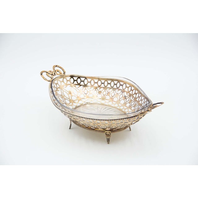 Fruit Bowl with Cut-Out Silver Structure For Sale - Image 4 of 5