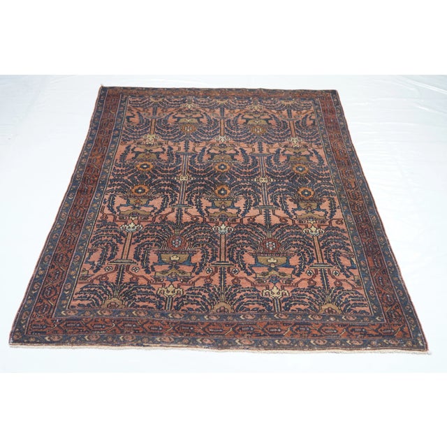 Textile Antique Bibikabad Rug 4'3'' X 6'5'' For Sale - Image 7 of 10