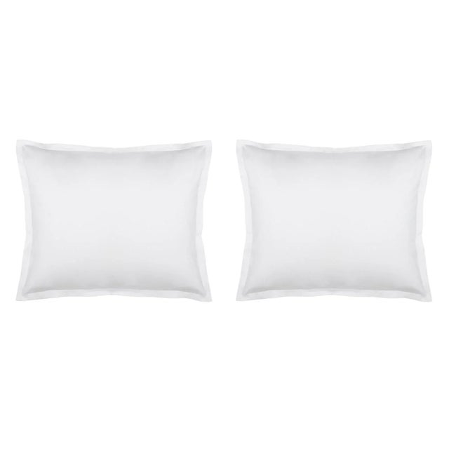 Contemporary Lorimer Bedding Standard Sham in White - a Pair For Sale - Image 3 of 3