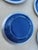 Great set of 11 plates in blue by Match. All with pewter rims and hallmarks.