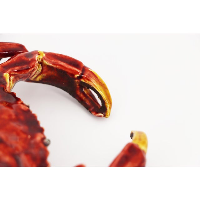 Ceramic 1900s Life-Size Crab Bordallo Pinheiro Portuguese Palissy Ware For Sale - Image 7 of 14