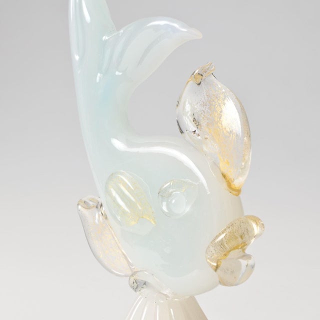 White Opaline Glass Fish Figurine from Murano, 1960s For Sale - Image 10 of 11