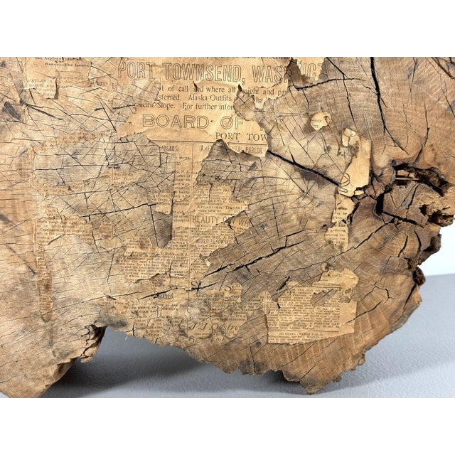 Rare 19th-Century Folk Art Abraham Lincoln Portrait on Old-Growth Wood Slab With Klondike Gold Rush Ephemera For Sale - Image 17 of 18