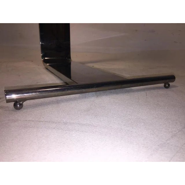 Modernist Chrome and Glass Table For Sale - Image 9 of 11