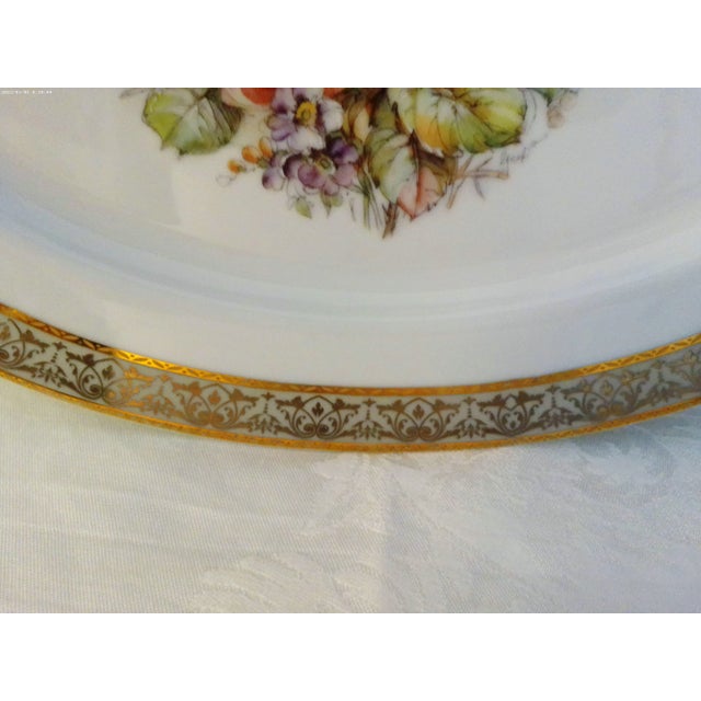 White Vintage T. Limoges Italy 24k Gold Floral Serving Pieces, Set of 3 For Sale - Image 8 of 10