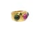 Metal Dominique Aurentis Tourmaline Sapphire 22k Yellow Gold Trinity Ring, French, Size 6.5 For Sale - Image 7 of 8
