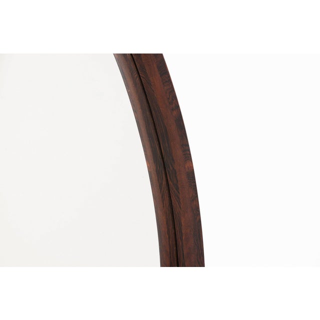 Wood Vintage Danish Wall Mirror in Rosewood by Thomas Poss Eferfolger, 1960 For Sale - Image 7 of 13