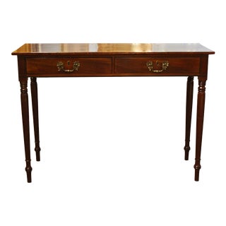 Hall Table With Two Drawers of Mahogany For Sale