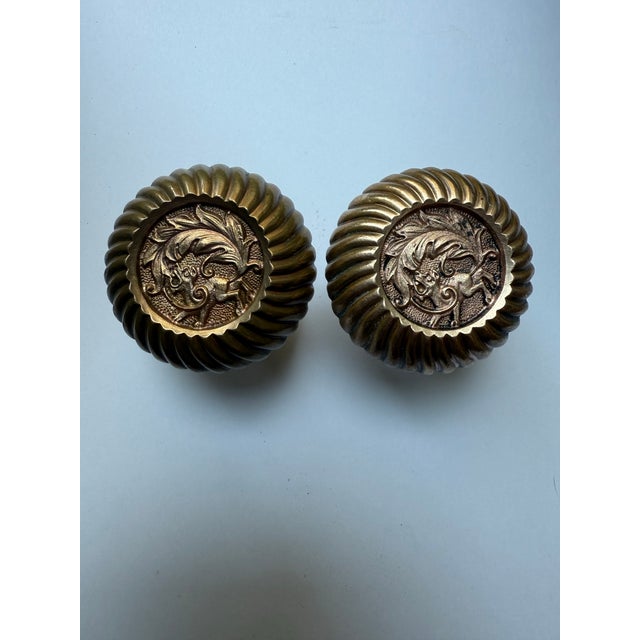 19th Century Antique Bronze American Empire Fanciful Beast Door Knobs For Sale - Image 5 of 5