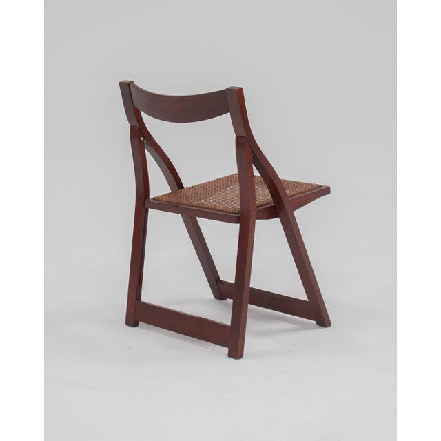 Wooden Folding Chairs in the style of Aldo Jacober, Set of 4 For Sale - Image 4 of 11