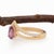 Pink Pink Sapphire Ring With Natural Diamonds Accents: Solid 14k Gold, 7x4mm For Sale - Image 8 of 10