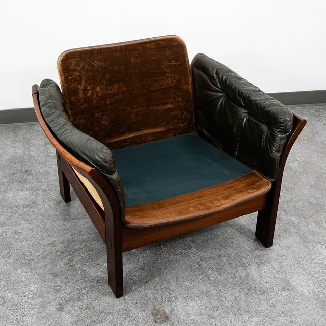 Mid Century Danish Modern Lounge Chair Dark Brown Leather Armchair Denmark MCM For Sale In Sacramento - Image 6 of 11