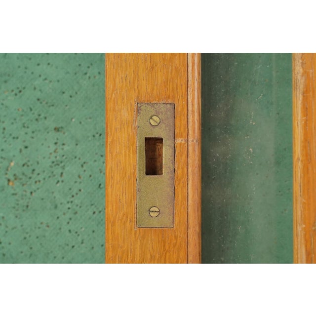 Mid 20th Century Vintage French City Hall Wall Mounted Display Case For Sale - Image 5 of 9