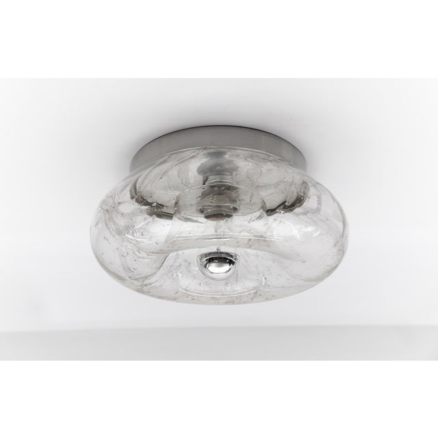 Large Mid-Century Modern Glass Donut Wall or Ceiling Lamp, Germany, 1960s For Sale - Image 13 of 13