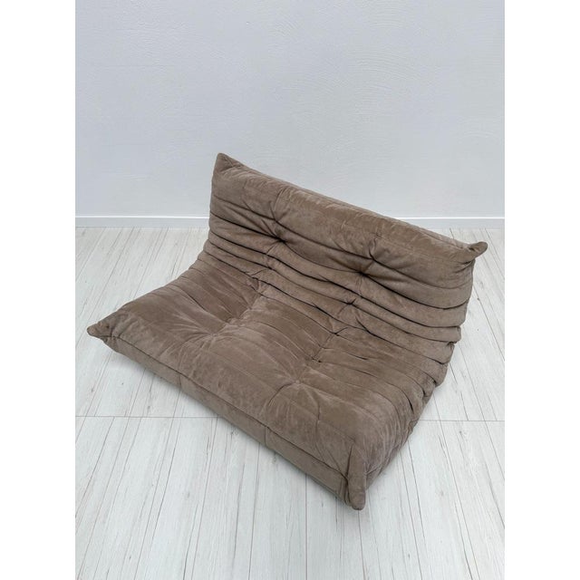 1990s Vintage Alcantara Togo 2-Seater Sofa by Michel Ducaroy for Ligne Roset, 1990s For Sale - Image 5 of 15