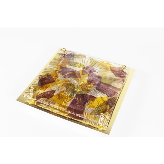 Brass and Murano Glass Flush Mount from La Murrina, 1970s For Sale - Image 4 of 11
