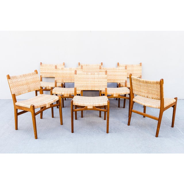 Mid-Century Modern 1960s Restored Hans Wegner Ch 31 Oak Dining Chairs - Set of 8 For Sale - Image 3 of 16