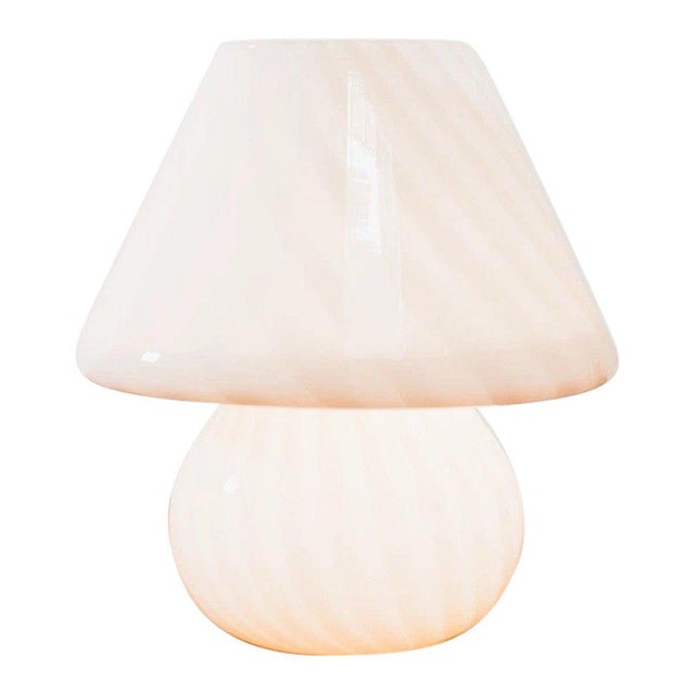Large Pink Murano Glass Mushroom Table Lamp, 1970s For Sale - Image 10 of 10