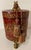 Monumental 14" Graduated Trio of Maitland-Smith Tessellated Stone Canisters - Imperial Red & Gold Leaf For Sale - Image 11 of 18