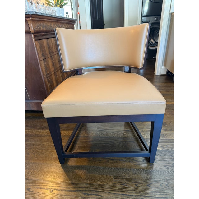 Wood Pair Custom Klismos Lounge Chairs [2sets Available] For Sale - Image 7 of 8