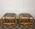 Wood Mid-Century Modern Italian Bamboo and Rattan Side Tables with Smoked Glass, 1950s, Set of 2 For Sale - Image 7 of 18
