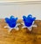 Glass Late 20th Century Blue Tulip Glow Candle Holders For Sale - Image 7 of 12