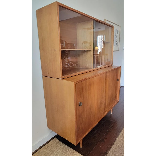 1950s Scandinavian Teak China Cabinet For Sale - Image 4 of 13