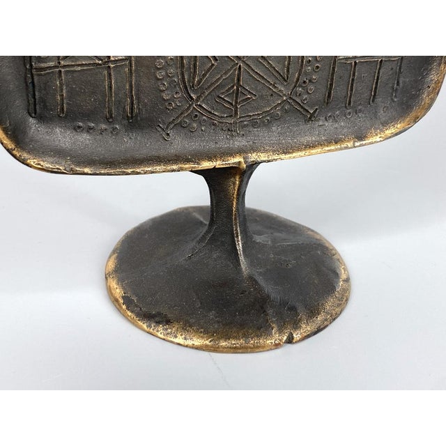 Bronze Sculpture Candlestick from Zoltan Pap, Hungary, 1970s For Sale - Image 12 of 16