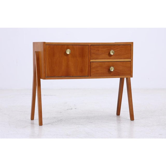 Vintage Teak Bedside Table with Flap and Drawers, 1960s For Sale - Image 4 of 16