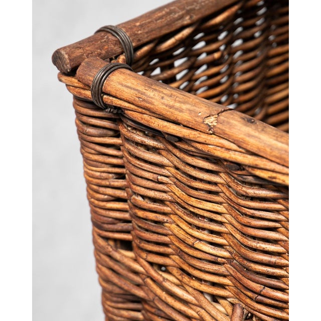 20th Century French SCNF Basket on Cast Iron Wheels, 1920s For Sale - Image 6 of 13