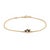 Metal 14k Yellow Gold Blue Sapphire Toi Et Moi Station Chain Bracelet by VRJewels For Sale - Image 7 of 16