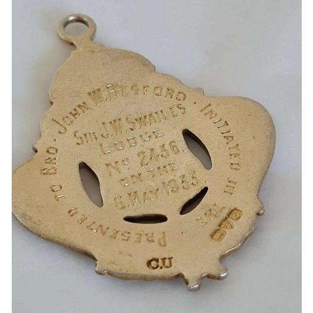 Sterling Silver-Gilt Masonic Buffalo Presentation Medallion, Chester, 1933 For Sale - Image 3 of 7