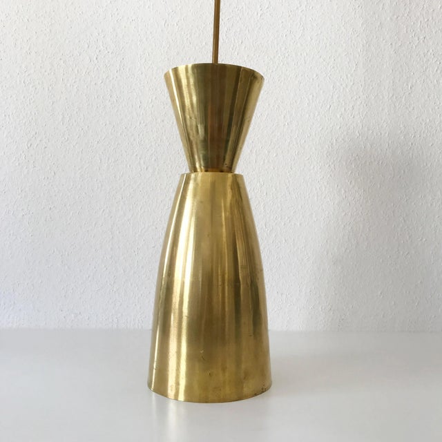 Mid-Century Modern Diabolo Brass Pendant Light For Sale - Image 9 of 13