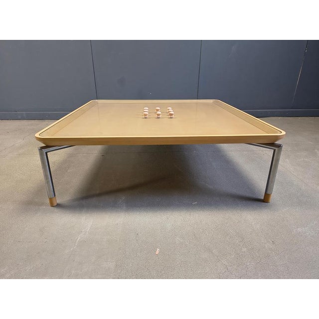Post Modern Coffee Table with Cork and Glass, 1980s For Sale - Image 8 of 11