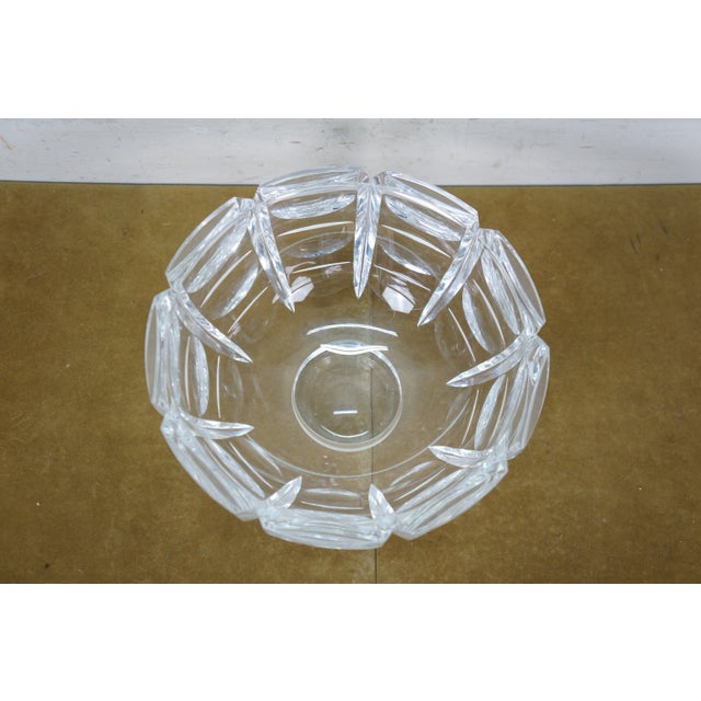 Mid 20th Century Orrefors Simon Gate Thousand Windows Large Cut Crystal Nut Bowl Compote 8.5" For Sale - Image 10 of 11