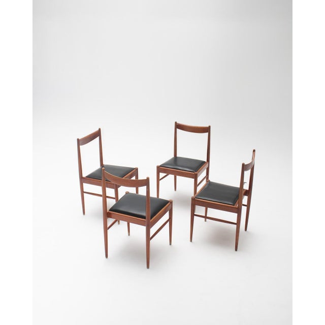 Wood Scandinavian Style Wooden Chairs, 1970s, Set of 4 For Sale - Image 7 of 7