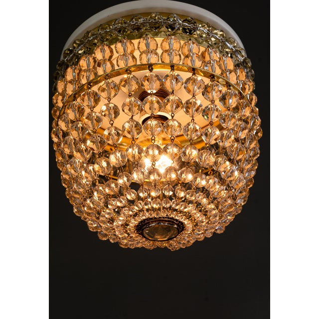 Art Deco Ceiling Lamp with Cut Glass, Vienna, 1920s For Sale - Image 14 of 17
