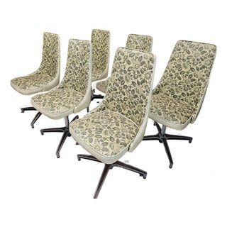 Mid-Century Modern Kitchen Chairs in Floral Upholstery by Brody For Sale