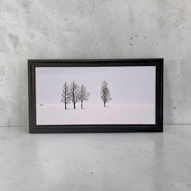 An original twentieth-century American landscape painting on stretched canvas, initialled “NLS” at the lower left. The...