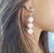 Modern White Coral 0.50 Inch Wide Diamond Rondels 0.45 Carat Gold 2.75 Inch Earrings, Pair For Sale - Image 3 of 6