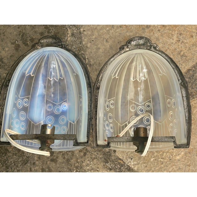 Art Deco Wall Sconces by Georges Leleu, 1930, Set of 2 For Sale - Image 17 of 18