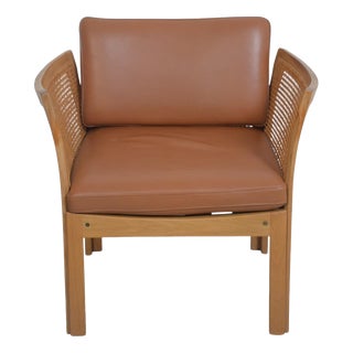 Plexus Chair in Cognac Leather by Illum Wikkelsø, 1970s For Sale
