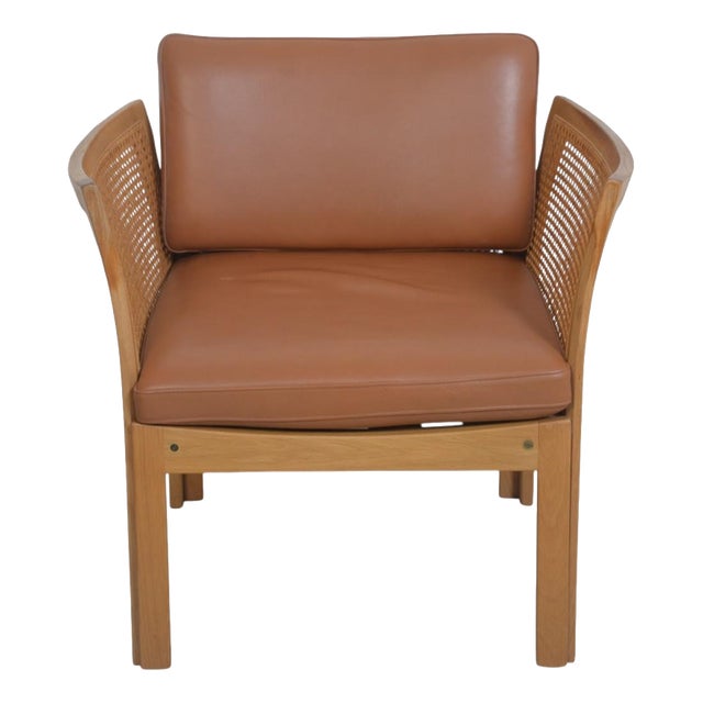 Plexus Chair in Cognac Leather by Illum Wikkelsø, 1970s For Sale